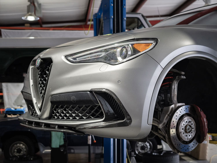 Alfa Romeo Stelvio Carbon Fiber Front Bumper Flaps Quadrifoglio